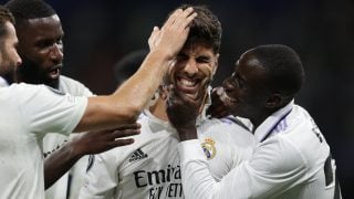 Marco Asensio celebra un gol junto a sus compañeros. (Getty)