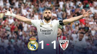 El Real Madrid y el Athletic empataron en el adiós de Benzema.