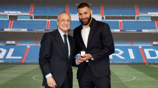 Florentino Pérez y Karim Benzema. (Realmadrid.com)