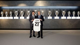 Brahim y Florentino Pérez. (Realmadrid.com)
