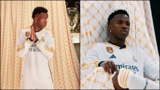 Vinicius con la nueva camiseta del Real Madrid. (Real Madrid)