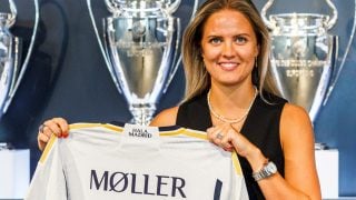 Caroline Moller, con la camiseta del Real Madrid. (Real Madrid)