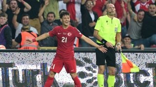 Arda Güler celebra un gol con Turquía. (AFP)