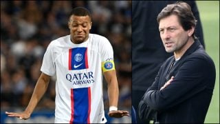 Mbappé y Leonardo. (AFP)