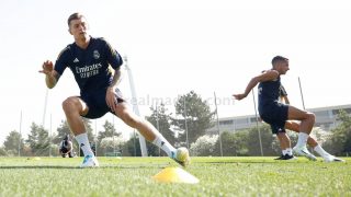 Kross y Lucas Vázquez, en el entrenamiento. (Real Madrid)