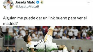 Joselu anota un golazo en pretemporada con el Real Madrid (Getty)