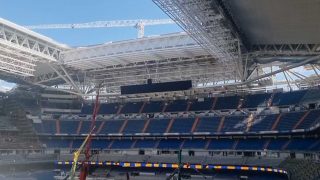El videomarcador 360º del Bernabéu comienza a tomar forma