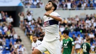 Así celebró Asensio su primer gol con el PSG. (psg.fr)