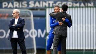 Mbappé y Al Khelaifi. (AFP)