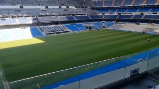 El Bernabéu estrena nuevo césped para el Getafe