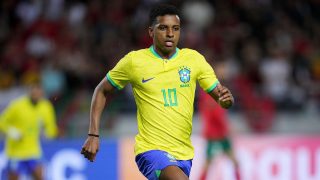 Rodrygo, en un partido con Brasil. (Getty)