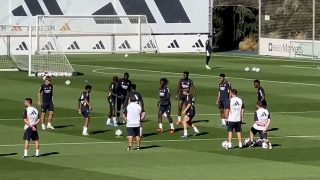 Entrenamiento del Madrid con Rüdiger