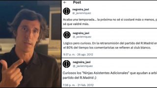 El hijo de Negreira y sus comentarios contra el Real Madrid.