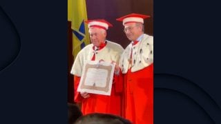 Ancelotti tras ser nombrado doctor honoris causa. (Sky Sport)