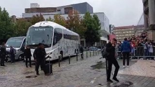 Llegada del Real Madrid a Braga