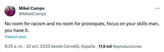 Miquel Camps, directivo, Barcelona, Real Madrid, Vinicius