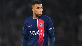 Kylian Mbappé, en un partido del PSG. (Getty)