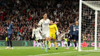 Brahim celebra su gol con el Real Madrid (Getty)