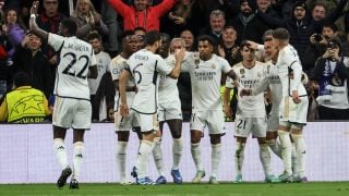 Los jugadores del Real Madrid celebran un gol. (Getty)