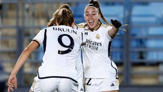 Athenea celebra un gol con el Real Madrid (Realmadrid.com)