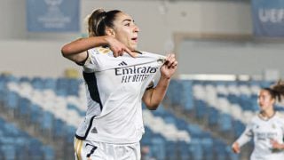 Olga Carmona celebra un gol con el Real Madrid. (@realmadridfem)