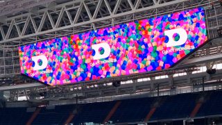 Pruebas en el video marcador del Bernabéu