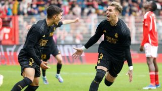 Iker Bravo celebra un gol. (Realmadrid.com)