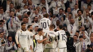 Modric celebra el 4-1 del Real Madrid al Villarreal. (EFE)