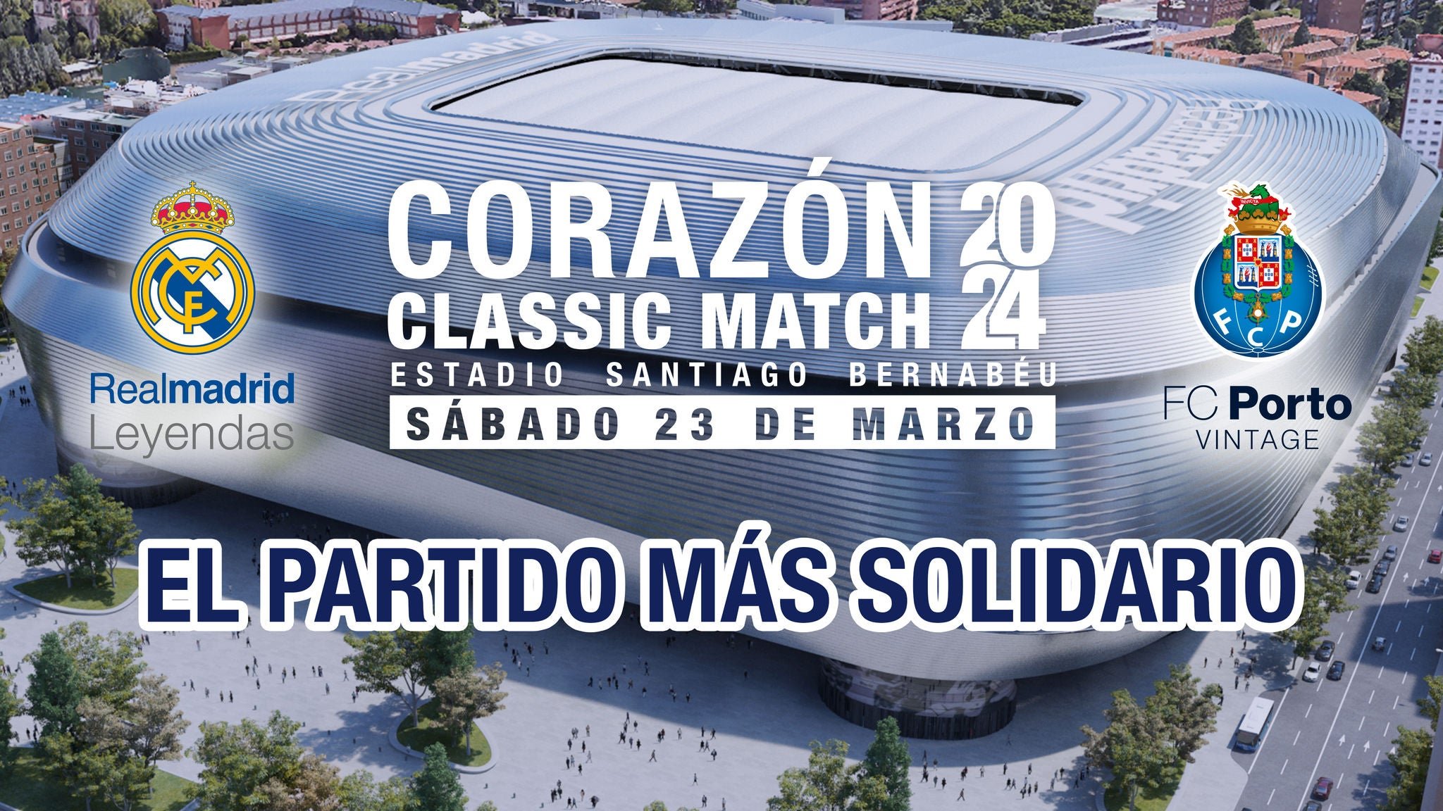 El Real Madrid presenta "el partido más solidario" contra el Oporto