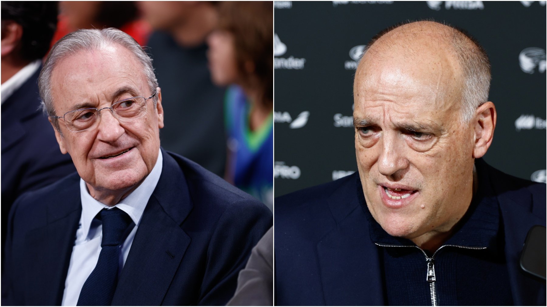 Florentino retrata a Tebas: Es intolerable la animadversión del presidente de la Liga hacia el Real Madrid