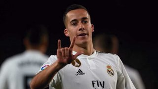 Lucas Vázquez tras marcar un gol con el Real Madrid