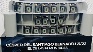 El césped conmemorativo del Bernabéu