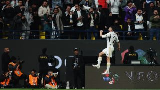 Dani Carvajal celebra su gol. (Getty)