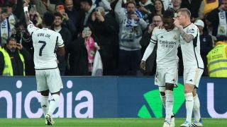 Vinicius celebra su gol contra el Girona. (EFE)