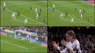Secuencia del gol de Luka Modric. (DAZN)