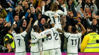 Modric celebra su gol contra el Sevilla. (Getty)