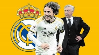 Modric y Ancelotti.