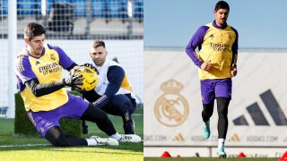 Courtois se entrena con el Real Madrid antes de su regreso al fútbol.