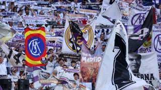 Imagen de la afición del Real Madrid, en el Santiago Bernabéu. (Getty)