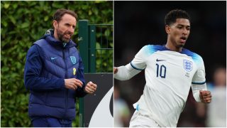 Gareth Southgate y Jude Bellingham. (Getty)