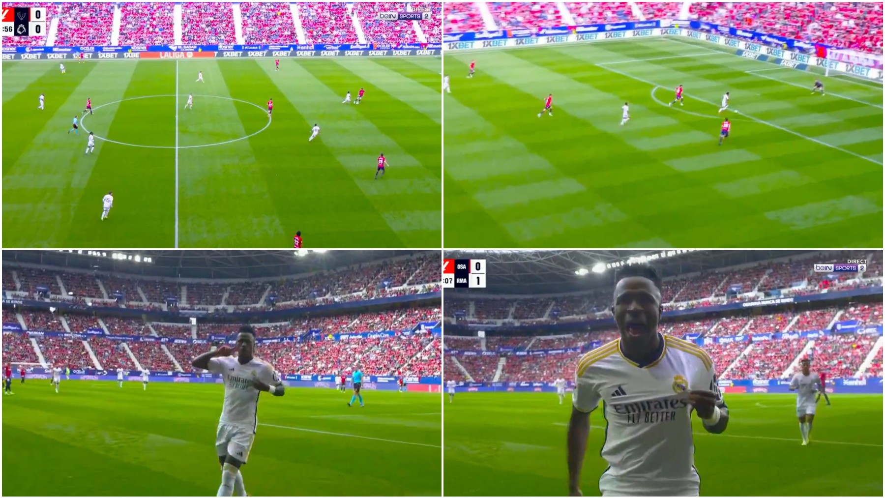 El doblete de Vinicius lidera la goleada del Madrid ante Osasuna