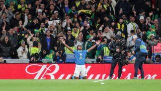 Endrick celebra su gol en Wembley. (Europa Press)