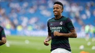 Eder Militao, en un partido con el Real Madrid previo a su lesión. (Getty)