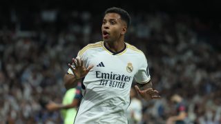 Rodrygo Goes celebra un gol con el Real Madrid. (EFE)