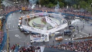 Imagen de una celebración del Real Madrid en Cibeles. (Getty)