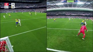 El penalti a Joselu no pitado en el Real Madrid-Cádiz.