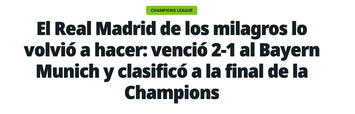 Prensa mundial Real Madrid