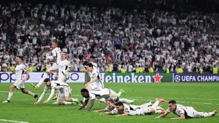 Los jugadores del Real Madrid celebran el pase a la final de la Champions (Getty)