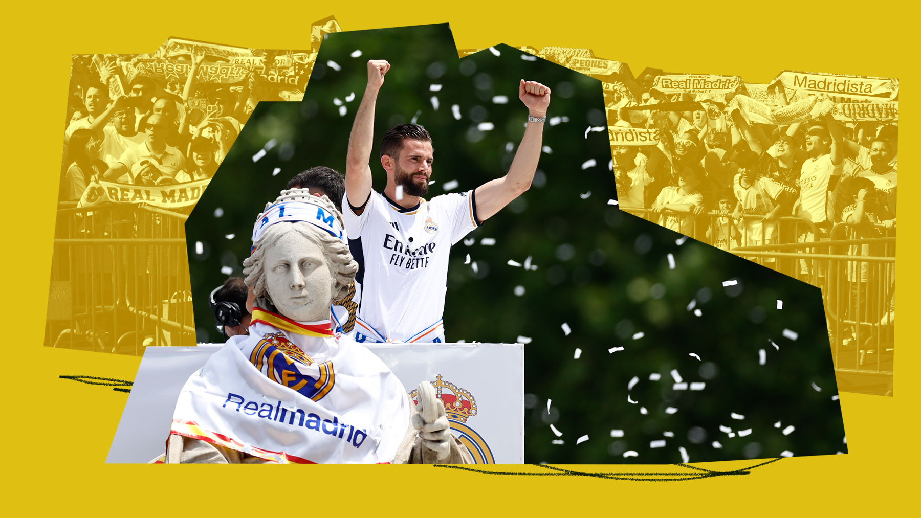 La gran fiesta del Real Madrid en Cibeles... primera parte
