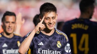 Arda Güler celebra un gol con el Real Madrid. (Europa Press)